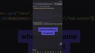 whereFieldName in Laravel #laravel  #webdevelopment #development #tricks #tips #laraveldevelopment