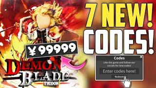 *NEW CODES* DEMON BLADE TYCOON CODES - 2024 | DEMON BLADE CODES | ROBLOX CODES 2024