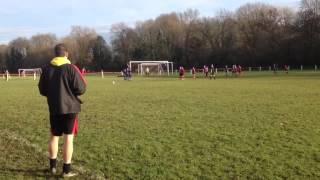 Kamens Magic Free Kick for Narborough Foxes 8.12.13 against Ibstock