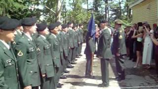 Kevin getting his platoon in formation after graduation