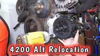 Designing Alternator Relocation For Vortec 4200 Volvo Wagon.