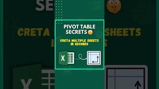 How to Create Month-Wise Sheets with Pivot Tables in Excel | Step-by-Step Guide #pivot_table