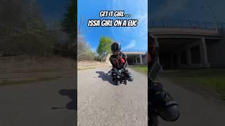 Issa Girl Riding A EUC #euc #v14 #shorts
