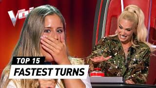 QUICKEST CHAIR TURNS in the Blind Auditions on The Voice