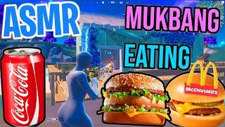 ASMR Gaming  Fortnite McDonald's Burger Mukbang Relaxing Eating and Spectating  Mouth Sounds 