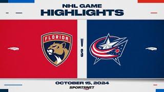 NHL Highlights | Panthers vs. Blue Jackets - October 15, 2024