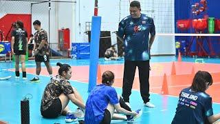 ทีมวอลเลย์บอลสาวไทย ซ้อมส่งท้าย ก่อนออกเดินทางลุยศึก VNL สนามแรก