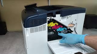 HOW TO REPLACE THE TONER CARTRIDGES, DRUM UNITS AND WASTE TONER BOX ON XEROX VERSALINK C400