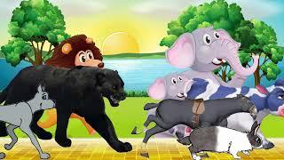 WILD Animal Stampede CHAOS in 3D Cartoon Animation!