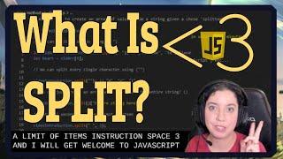 What is the .SPLIT String Method? | JavaScript in LESS-THAN 3 Minutes | Beginner JavaScript Series