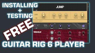 FREE Guitar Plugin - Guitar Rig 6 Player - Installing, how to use and first impressions.