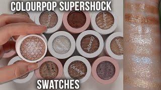 Colourpop Super Shock Shadow Swatches