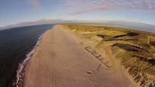 Dji phantom/the german island 'Sylt' from above; 1080p with 30