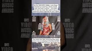 Lady Gaga Wore a Dress Made Out of Meat?!  #didyouknow #celebritynews #facts #shorts