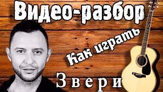 Звери - До скорой встречи / Видео разбор, урок на гитаре для начинающих / Как играть Звери