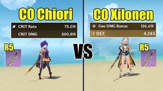 Xilonen vs Chiori - Can be a DPS?? - Genshin impact