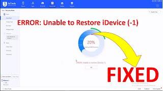 3uTools 20% ERROR: Unable to Restore iDevice (-1) [SOLVED]