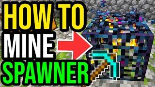 How To MINE MOB SPAWNERS & Move Them! | Minecraft Bedrock & Java! No Mods!