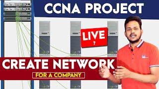 CCNA Project | How to Create Network for any Company | How to Setup Networking Devices in RACK Hindi