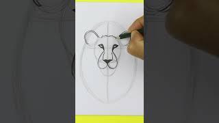  Como Dibujar un LEON a Lapiz para principiantes - Easy Art #shorts #short