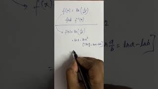 f(x)=ln(1/x^2) then find f’(x) l Differentiation #maths