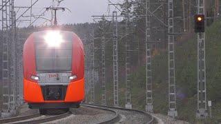 Электропоезд "Ласточка" на приозерском направлении. Russian "Siemens Desiro" near St. Petersburg.