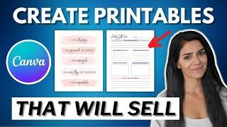 Create PRINTABLES in Canva that will ACTUALLY Sell on Etsy (Validate, Create & Upload!)