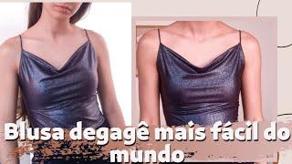 Aprenda como fazer a blusa degagê mais fácil do mundo