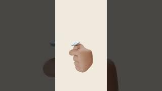 animation of a hand flipping a coin