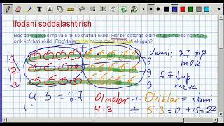 ifodani soddalashtirish | 3-dars #Minidarslar #matematika