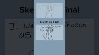 Sketch vs. Final #art #originalcharacter  #bloodshifter #ocartist #drawing #artist #digitalart #art