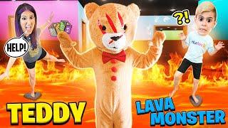 Roblox TEDDY is the LAVA MONSTER (FUNhouse Family) In Real Life Horror Game