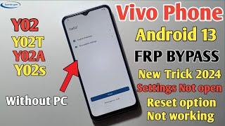 Vivo Y02/Y02S/Y02T/Y02A FRP Bypass Android 13 Without PC | New Security | New Method 2024