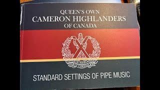 Queens Own Cameron Highlanders Of Canada Pipe Settings - March of The Comunn Caidhealarh Of Winnipeg