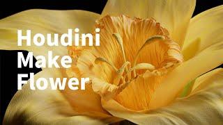 [houdini tutorial] make a bloom flower in Houdini use kinefx vellum