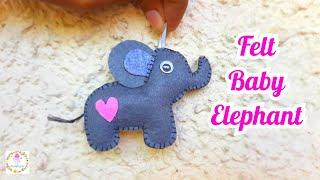 Felt Baby Elephant Key Chain | Easy Felt Crafts for Beginners | Aureliarts