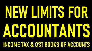 GST AND INCOME TAX ACCOUNTANTS KE LYE NEW LIMITS | INCOME TAX & GST BOOKS OF ACCOUNTS