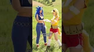 “Is it okay if I call you Sonic??” - Sonic and Tails cosplay w/ @halcybella 