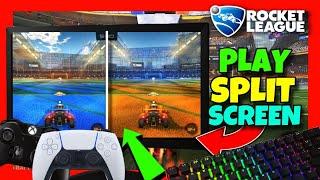 How to PLAY Rocket League SPLIT SCREEN on PC With KEYBOARD And CONTROLLER  2024 SPLIT SCREEN Easily