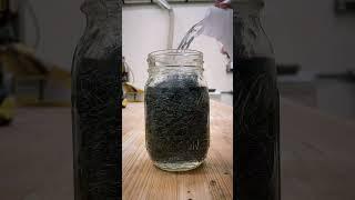 Stain wood black with steel wool and vinegar! . . It works super well and looks awesome! . . . #wo