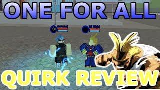 Boku No Roblox: Remastered | One For All Quirk Review