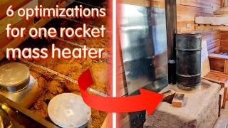 6 upgrades for the j-tube rocket mass heater in the red cabin