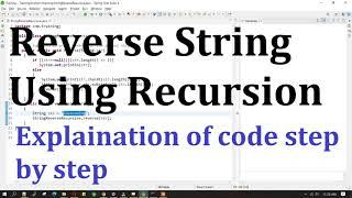 How to reverse a String in java using recursion?