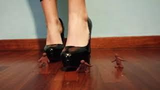 Giantess stomp and kill little men under her high heels 2