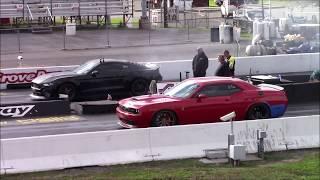 Challenger Hellcat vs 2018 Mustang GT - Mod2Fame vs StangMode