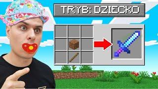 Gram TRYB DLA DZIECI w Minecraft! ( Najłatwiejszy Tryb! )