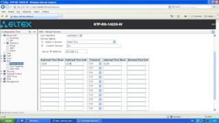 Настройка проброса портов на Eltex RG 1402 G NTP