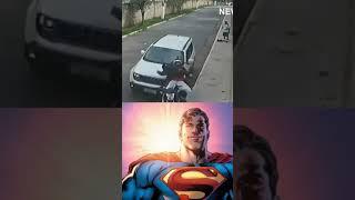 SUV driver saves couple from robbers #memes #trending #fyp #superman #hero #funny