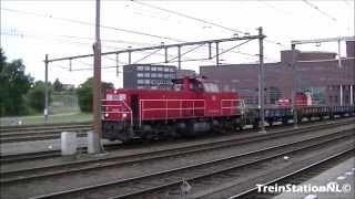 Vertrek DB Schenker 6464 + Ballastwagens Station Amersfoort