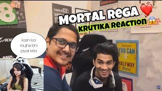 @KrutikaPlays got emotional on stream | Mortal Rega Friendship ️ | Krutika react on mortal rega